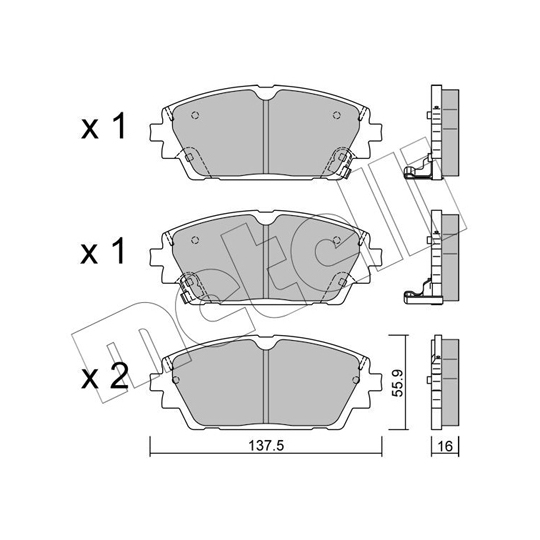 22-1237-0 - Brake Pad Set, disc brake 