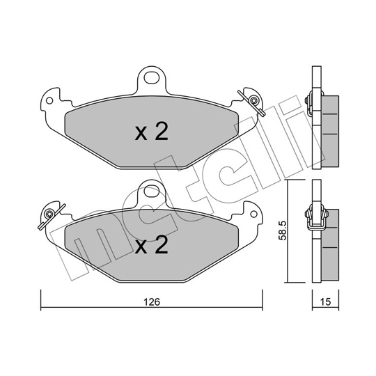 22-0165-0 - Brake Pad Set, disc brake 