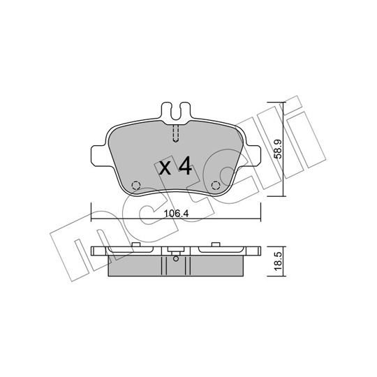 22-0966-0 - Brake Pad Set, disc brake 