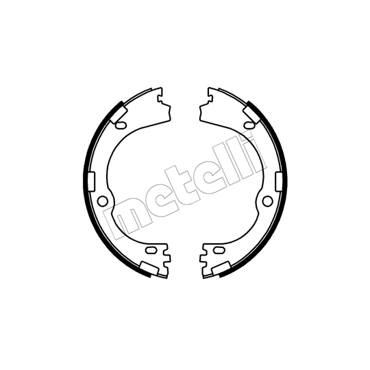 53-0752 - Brake Shoe Set, parking brake 