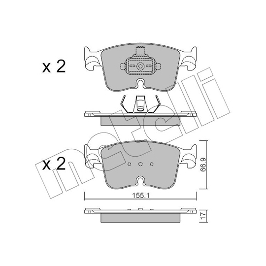 22-1383-0 - Brake Pad Set, disc brake 