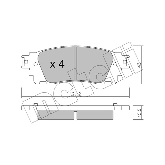 22-1041-0 - Brake Pad Set, disc brake 