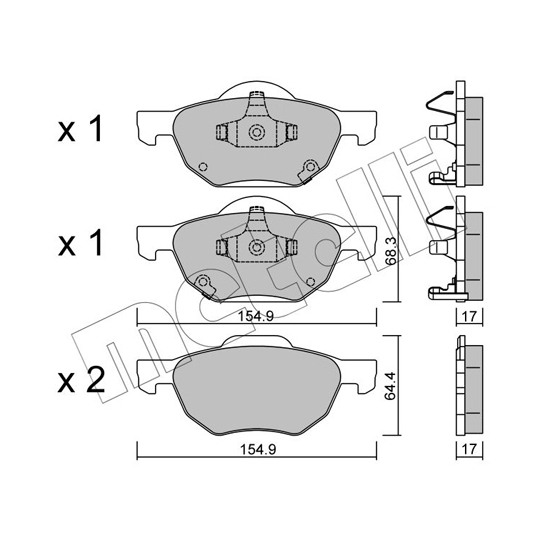 22-0730-0 - Brake Pad Set, disc brake 