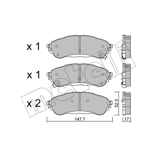 22-1344-0 - Brake Pad Set, disc brake 