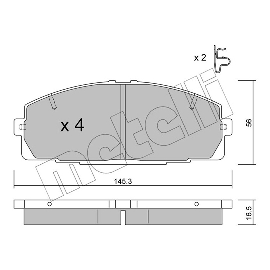 22-0434-0 - Brake Pad Set, disc brake 