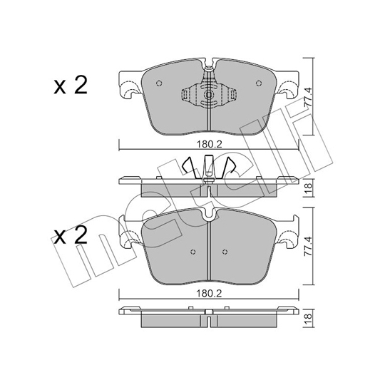 22-1124-0 - Brake Pad Set, disc brake 