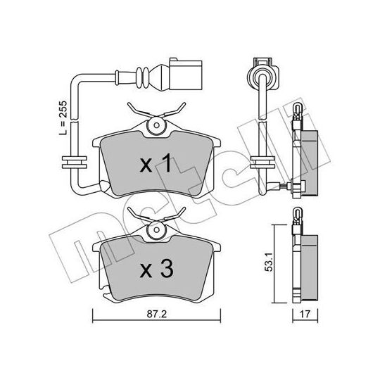 22-0100-4 - Brake Pad Set, disc brake 