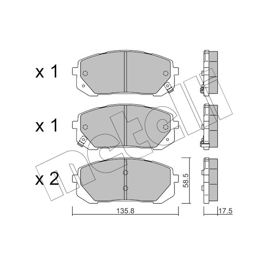 22-1373-0 - Brake Pad Set, disc brake 