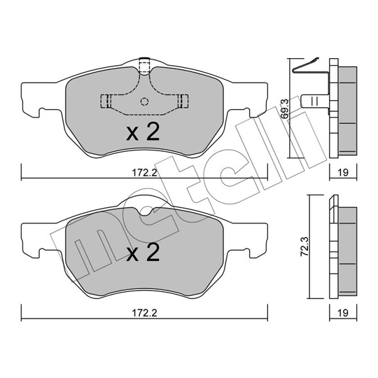 22-0523-0 - Brake Pad Set, disc brake 