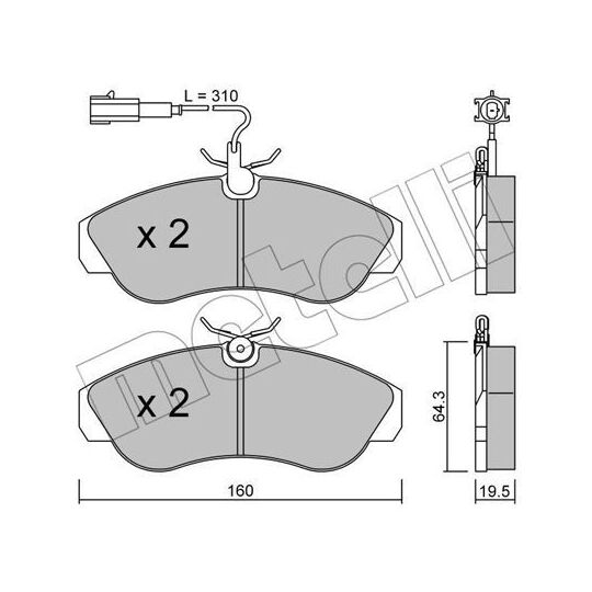 22-0155-1 - Piduriklotsi komplekt,ketaspidur 