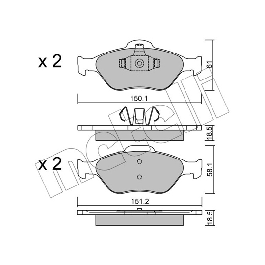 22-0316-0 - Brake Pad Set, disc brake 