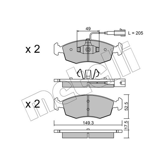 22-0274-4 - Brake Pad Set, disc brake 