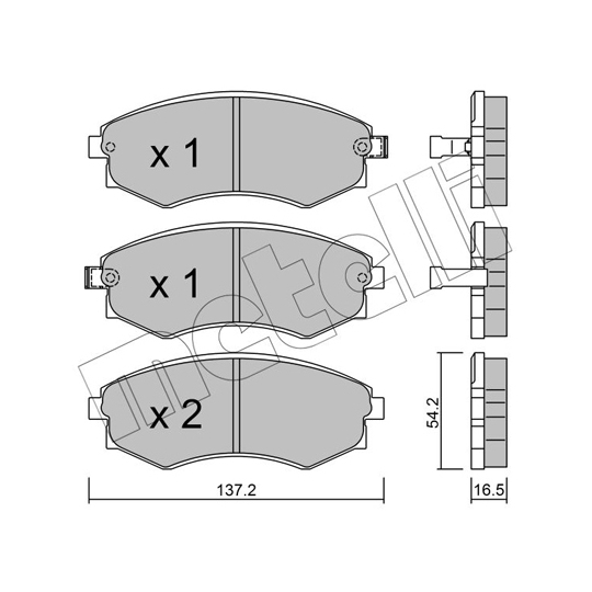 22-0518-0 - Brake Pad Set, disc brake 