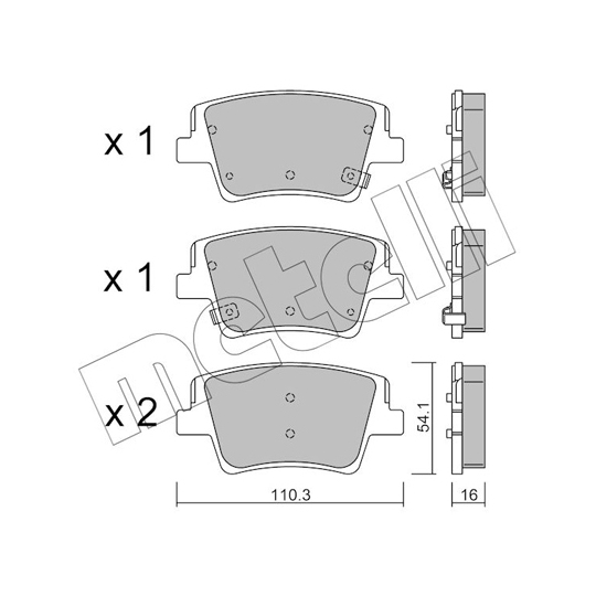 22-1284-0 - Brake Pad Set, disc brake 