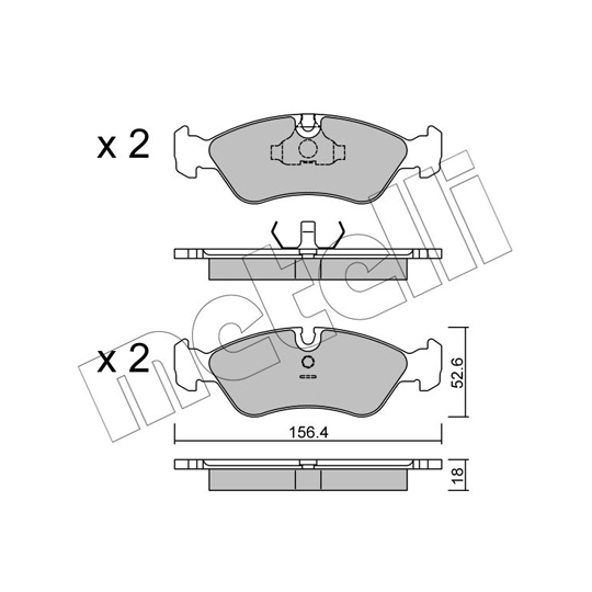 22-0117-0 - Brake Pad Set, disc brake 