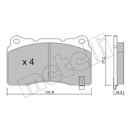 22-0288-8 - Brake Pad Set, disc brake 