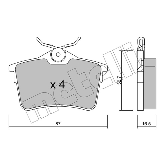 22-0816-0 - Brake Pad Set, disc brake 