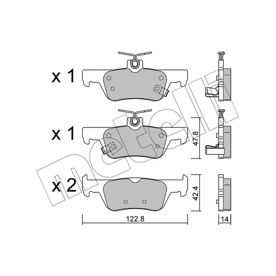 22-1364-0 - Brake Pad Set, disc brake 