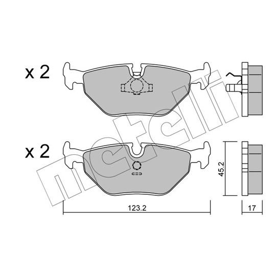 22-0125-0 - Brake Pad Set, disc brake 