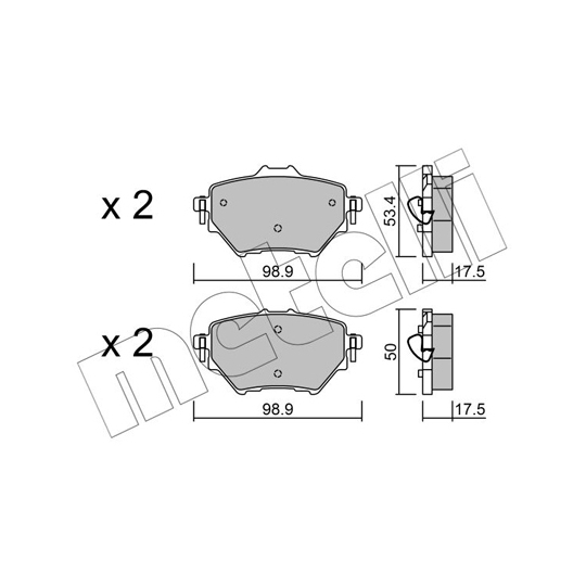 22-0987-0 - Brake Pad Set, disc brake 