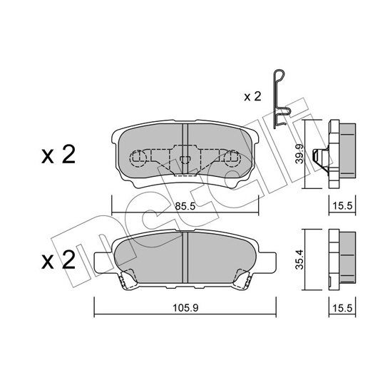 22-0737-0 - Brake Pad Set, disc brake 