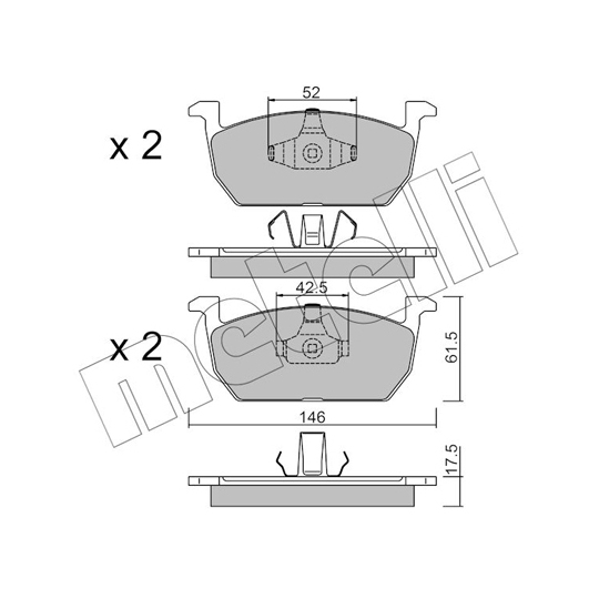 22-1214-0 - Brake Pad Set, disc brake 