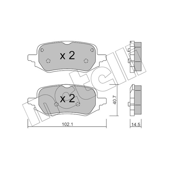 22-1248-0 - Brake Pad Set, disc brake 