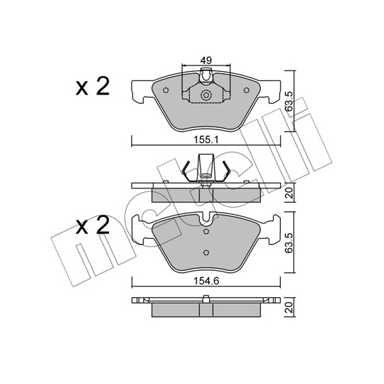 22-0557-0 - Brake Pad Set, disc brake 