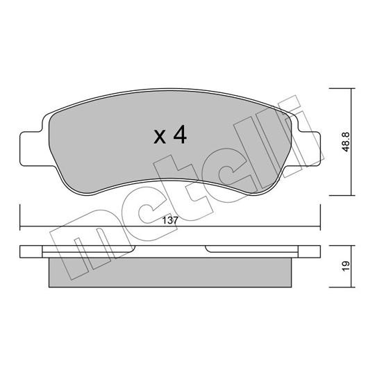 22-0710-0 - Brake Pad Set, disc brake 