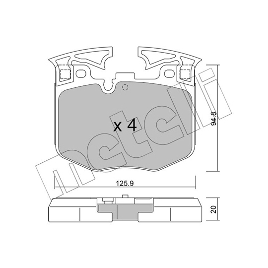 22-1146-0 - Brake Pad Set, disc brake 