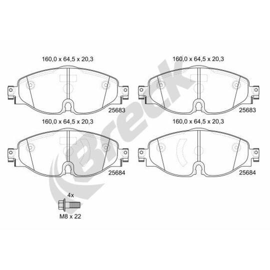 25683 00 701 10 - Brake Pad Set, disc brake 