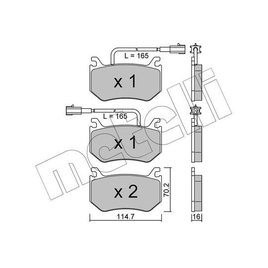 22-1102-0 - Brake Pad Set, disc brake 