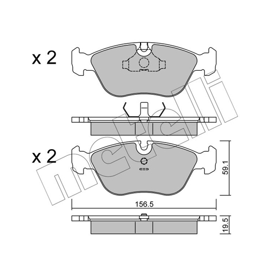 22-0182-0 - Brake Pad Set, disc brake 