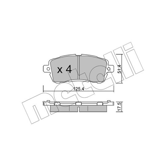 22-1185-0 - Brake Pad Set, disc brake 