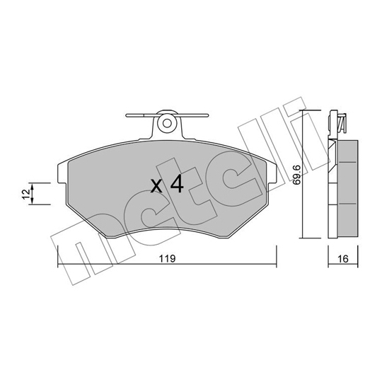 22-0050-0 - Brake Pad Set, disc brake 