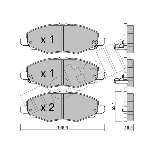 22-0798-0 - Brake Pad Set, disc brake 