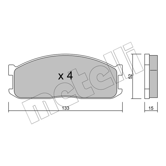 22-0232-0 - Brake Pad Set, disc brake 