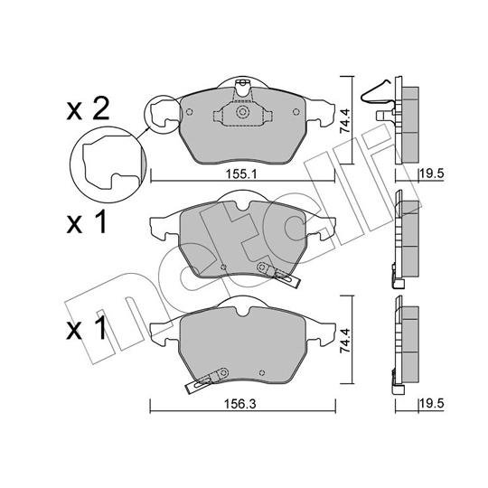 22-0118-2 - Brake Pad Set, disc brake 