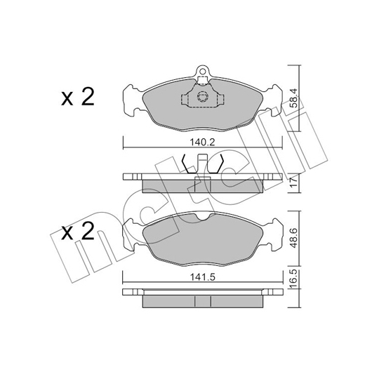 22-0077-0 - Brake Pad Set, disc brake 