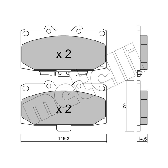 22-0413-0 - Brake Pad Set, disc brake 