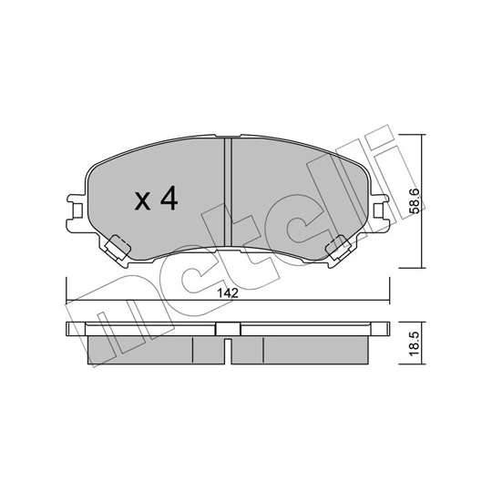 22-1111-0 - Brake Pad Set, disc brake 