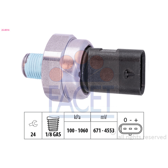 25.0016 - Sensor, oil pressure 