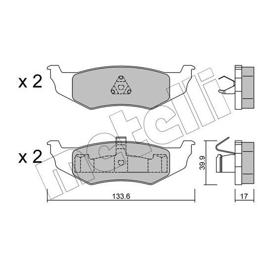 22-0522-0 - Brake Pad Set, disc brake 