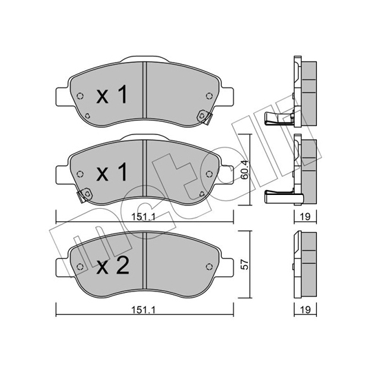 22-0789-0 - Brake Pad Set, disc brake 