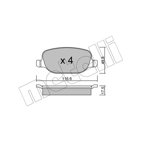 22-0704-0 - Brake Pad Set, disc brake 