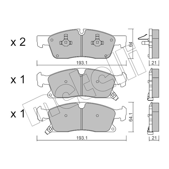 22-0927-2 - Brake Pad Set, disc brake 