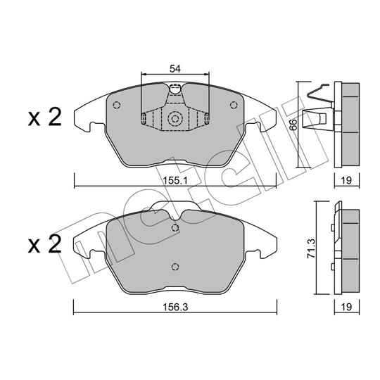 22-0548-1 - Brake Pad Set, disc brake 