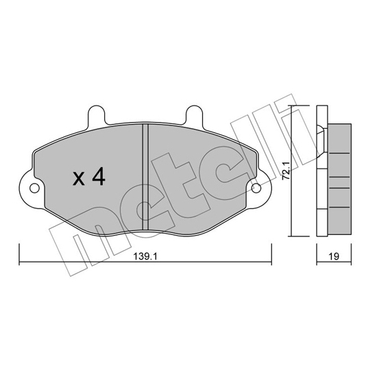 22-0195-0 - Brake Pad Set, disc brake 