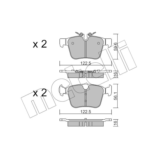 22-1122-0 - Brake Pad Set, disc brake 