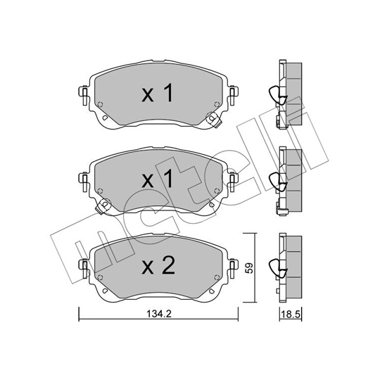 22-1234-0 - Brake Pad Set, disc brake 